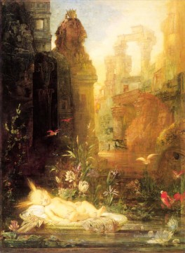 junge moses Symbolismus biblischen mythologischen Gustave Moreau Ölgemälde